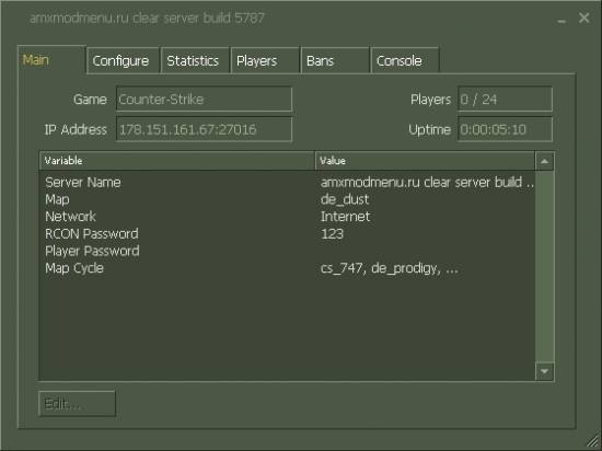 Готовый сервер с новым обновлением 5458 (windows) by amxmodmenu